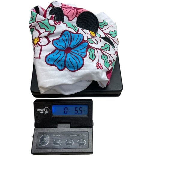 Disney Mickey Mouse Embroidered Tee Floral Womens Size XL White - Picture 7 of 7